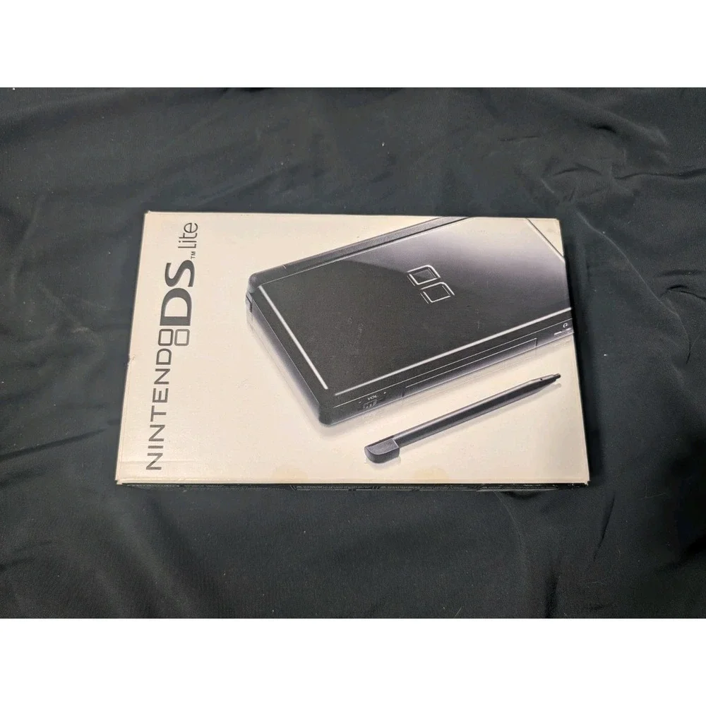 Nintendo DS Lite Onyx Black Handheld Console CIB Original Box Manuals